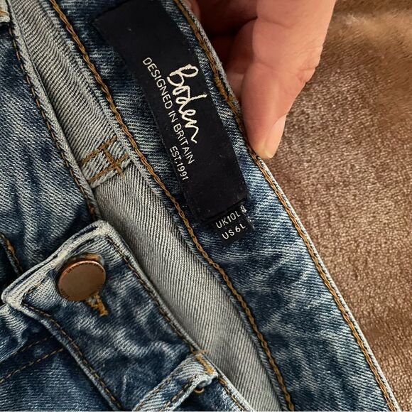 Boden High Rise The Chester Slim Fit Ankle Jeans Pockets Zip Size 6L - Picture 11 of 16